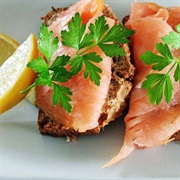 Smoked Salmon on Brown Bread - Scotland