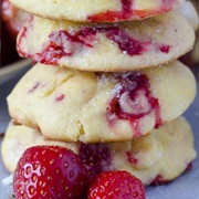 Cream Cheese Strawberry Cookies