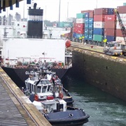Watching Ships Passing the Panama Canal
