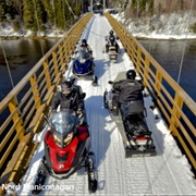 World's Highest Snowmobile Bridge