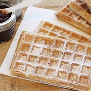 Waffle With Icing Sugar