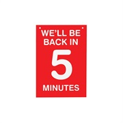 Back in So Many Minutes (From When?)