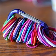 Hair Ties on a Carabiner
