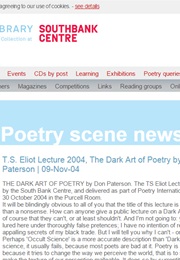 The Dark Art of Poetry (Don Paterson)