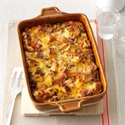 Sausage and Cheddar Bread Pudding