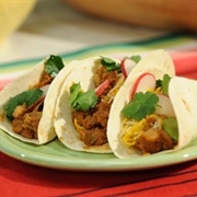 Chroizo & Bean Tacos Con Chili Verde