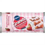 Grands Cinnamon Rolls With Strawberry and Cream Flavored Icing