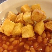 Potato Cubes and Beans