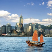 Cruising Victoria Harbour, Hong Kong