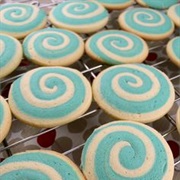 Blue Pinwheel Cookies