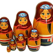Peasant Girl Matryoshka Nesting Dolls