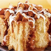 Caramel Almond Poke Cake