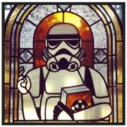 Storm Trooper Stained Glass Window