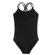 Kids Girl's Double Strap Slim Solid Camisole Leotard