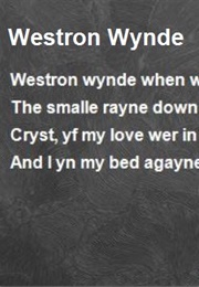 Westron Wynde (Anonymous)
