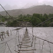 Cross the World's Most Dangerous Bridge in Pakistan