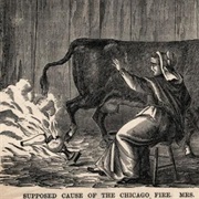 The Great Chicago Fire of 1871 Was Caused by a Cow Kicking Over a Lantern