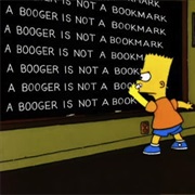 Using a Booger as a Bookmark