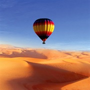 Hot Air Ballon Over Desert