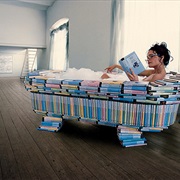 Relax With a Book in the Bathtub.