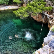 Swim in Mrtvo More, Lokrum Island, Croatia