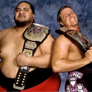 Owen Hart and Yokozuna WWE World Tag Team Champions X2