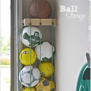 Use Bungee Cords to Store Balls