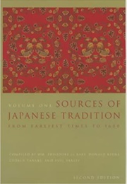 Sources of Japanese Tradition Vol 1 (Various)