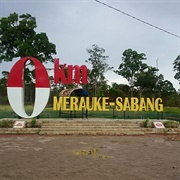 Visit 0 KM of Merauke, Papua