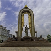 Ismoil Somoni Statue, Tajikistan