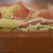 Spaghetti Carbonara Met Asperges En Zeekraal