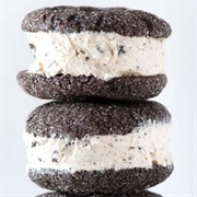 Cookies and Cream Ice Cream Sandwich