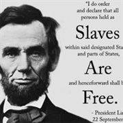 Lincoln's Emancipation Proclamation - 1863