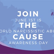 Narcissistic Abuse Awareness Day (June 1)