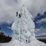 Ice Climbing Tower at Big White Ski Resort, BC