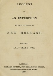 An Account of an Expedition to the Interior of New Holland (Mary Fox)