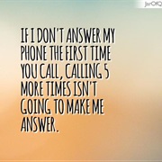 Don't Answer the Phone