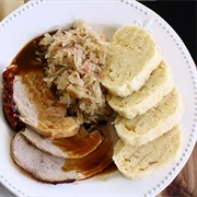 Czech Republic- Roast Pork, Dumplings and Sauerkraut