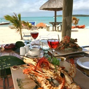 Seafood by the Beach of Mauritius