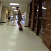 Skateboarding in the Halls