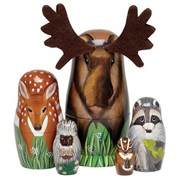 Moose, Fawn, Racoon, Porcupine, Chipmunk