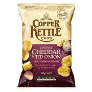 Copper Kettle Potato Chips Vintage Cheddar and Red Onion