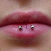 Horizontal Lip Piercing