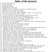 Rules of the Internet