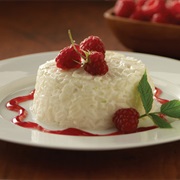 Rice Pudding With Raspberry Sauce