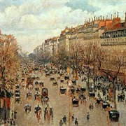 "Boulevard Montmartre Paris" by Pissarro in St. Petersburg, Russia