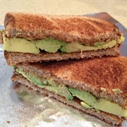 Peanut Butter, Avocado, and Honey Sandwich