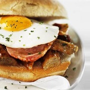 Sausage and Bacon Bap