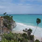 Visiting Maya Site in Tulum, Mexico