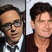 Robert Downey Jr. and Charlie Sheen (51)